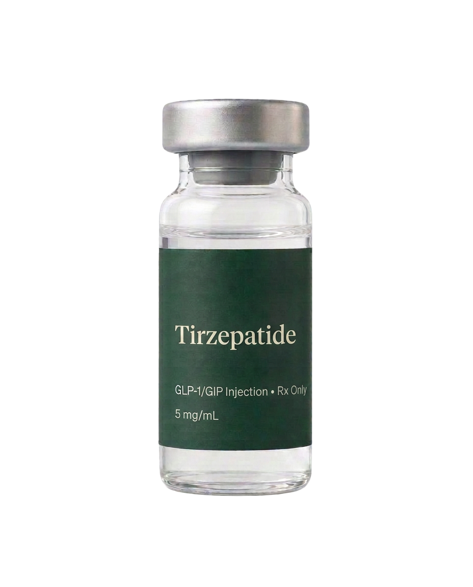 Compounded Tirzepatide vial from RxFills